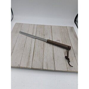 Utility All Purpose Carving Slicing Knife Serrated 2 Prongs 7" Blade Japan 12"